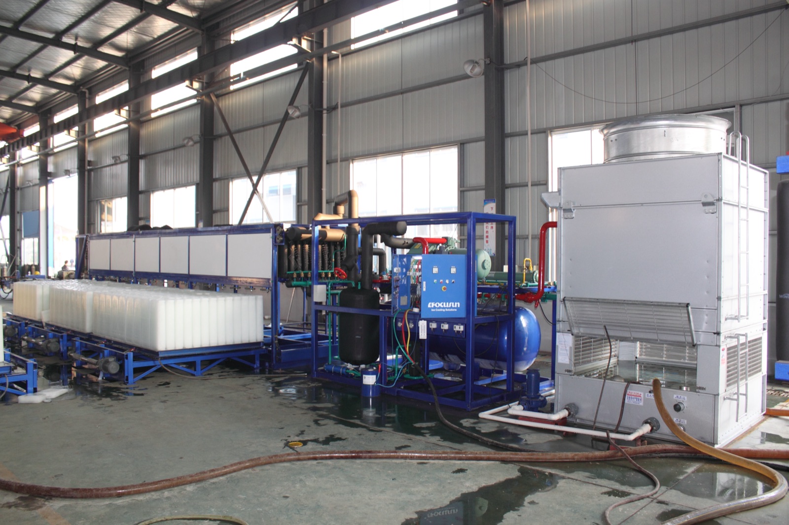 Industrial block ice plant